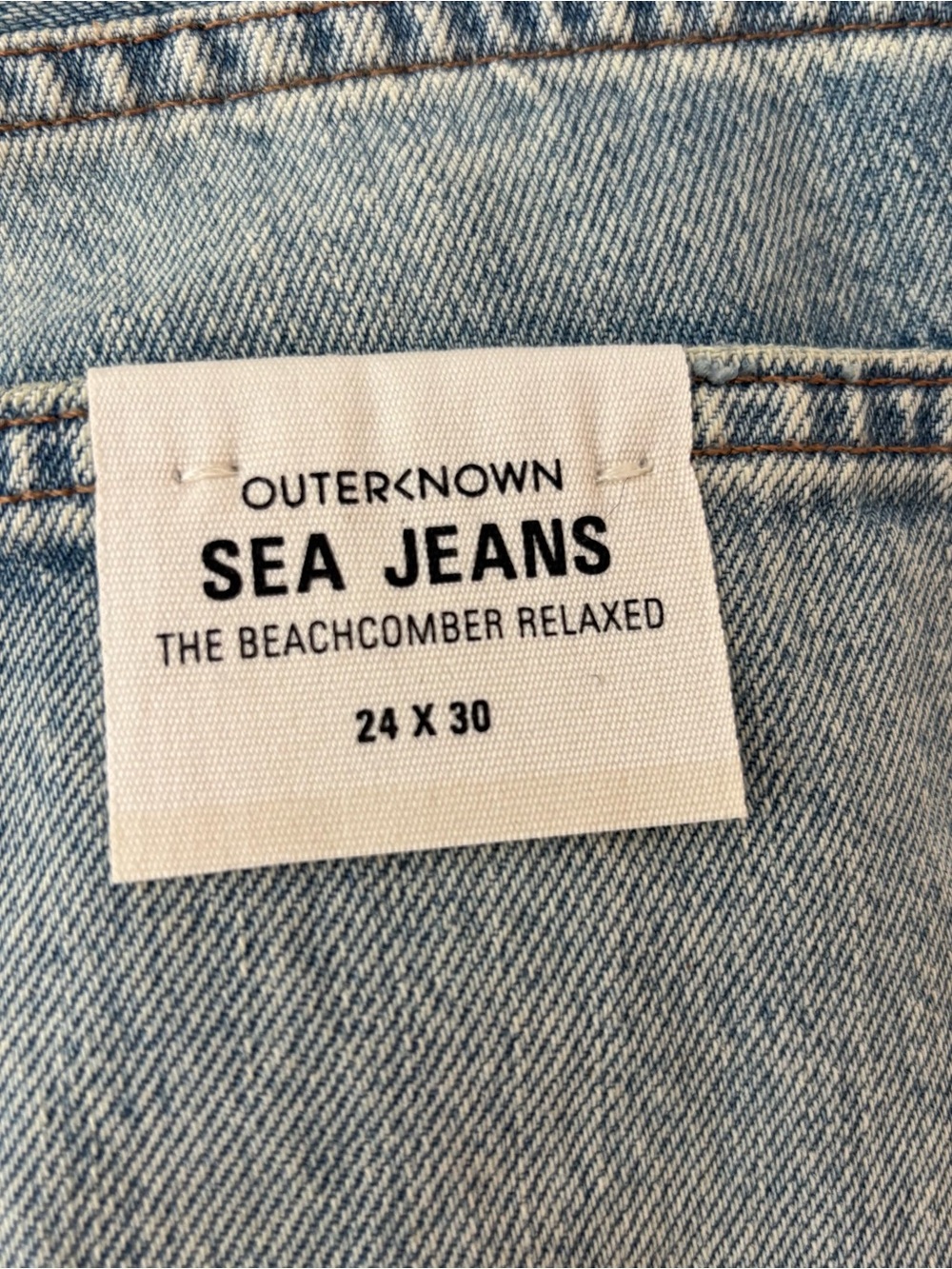 Outerknown Women's The Beachcomber Relaxed SEA Jeans 24x30 Retail $168 NWT - Picture 3 of 11